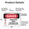 Signmission Renovation Work Contains Lead Do Not Enter Danger Sign, Plastic, 18in W x 12in L, 2PK OS-2PACK-DS-P-1218-L-1753 - alternate 2